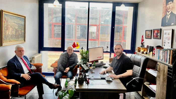TGD BAŞKANI DOĞAN VE GAZETECİ ÖZSOY’DAN EDİRNE ULAK GAZETESİ’NE ZİYARET